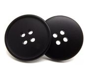 4 Hole Black ing Buttons Nickel Free Lead Free For Baby Clothing / Shirt