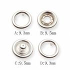 Silver Open Prong Fastener • Snap Button • Metal Snaps • No  Snaps • Gripper 4 Parts