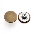Decorative Antique Denim Metal Buttons , Trousers Metal Shank Buttons Bulk