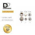 Professional Denim Metal Buttons , Tapered Pearl Snap Buttons Custom Size