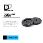 Washable DTM Resin Trench Coat Buttons With Customized Engraved Logo