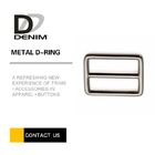 Shiny Black Nickel Zinc Alloy Double D Ring Metal Slide Buckles Good Wear Resistance