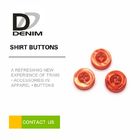 Fashion Spring Dress Shirt Buttons , Orange Girls 4 Hole Plastic Button