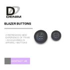 Navy Blue Black Personalized Blazer Buttons , Custom 4 Hole Plastic Button