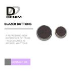 Fashion Round Blazer Coat Buttons With Silver Metal & Plastic Material Combination Button
