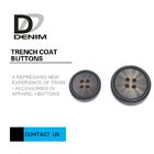 40L D - Ring 4 Hole Black Buttons Bulk Classic And Relaxed For Cotton Trench Coat