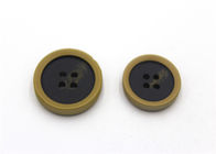Plastic 60L Extra Large Coat Buttons , Yellow And Black Mens Coat Buttons