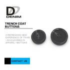 48L Trench Coat Buttons Black Large Buttons In Bulk Good Wear Resistance
