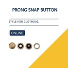 Capped Prong Snap Button For Denim Shirts & Blouses , Brass Engraved Bulk Buttons