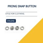 Dull Silver Bulk Buttons Prong Snap Button For Clothing Decorative Snap Garment Buttons