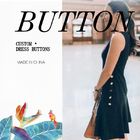 Fashionable Dress Bulk Plastic Snap Button Brown & Black DTM Fabric Stock Size