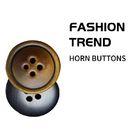 Professional Horn Buttons Custom Vintage Natural 4 Holes High - Grade Shirt & Trench Coat