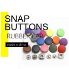 Combined Round Metal Snap Button Plastic Rubber Effect Cap Matt Painted For Clothing