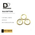 Shank Polyester Bulk Clothing Buttons Pearl With Metal Gold Rim For Shirt