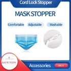 Soft PVC Spring Loaded Cord Lock Face Masks Black Color Long Life