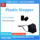 Soft PVC Spring Loaded Cord Lock Face Masks Black Color Long Life
