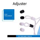 White & Black Color Cord Lock Stopper Plastic Ear Loop String Adjuster