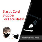 Face Masks Round Flat Shape & & Black Silicone Spiral 6mm Elastic Cord Stopper