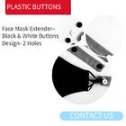 Face Mask Extender 2 Holes 26mm Black Clothing Buttons