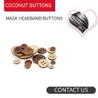 Coconut Buttons Headband for Face Mask 4holes / 2 holes