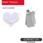 Washable Black Toggles Face Mask Sun 9mm Plastic Cord Stopper