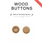 20L 4 Hole Natural Wooden Buttons