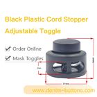 Black Plastic Cord Stopper & Adjustable Toggle