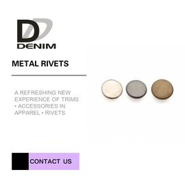 Small Gold Flat Decorative Brass Jeans Rivets For High - Street Fashion & Clothing Bulk Swatches