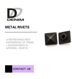 Metal Rivet without Logo | Silver & Brass | 9 MM/10 MM
