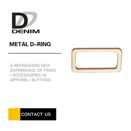 Gold Flat Metal D Ring , Rectangular D Rings Good Chemical Resistance