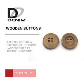 Natural Wood Color Coloured Wooden Buttons For Womens Blazer Coat