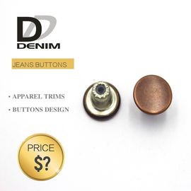 Custom Engraved Logo •  On Buttons  • Decorative Metal Denim Brass Button