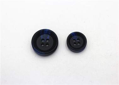 Large Black And Blue Mens Blazer Buttons , Decorative Design 4 Hole Buttons