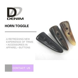 Brown Plastic Horn Toggle Buttons , Sweaters