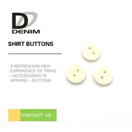 Portable White 2 Hole Plastic Button Waterproof For Garment Cufflinks