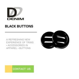 Black Color Coat Buttons 2 Holes
