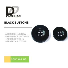 Bulk Flat Black ing Buttons • 4 holes • Plaid blazer • Clothing Accessories