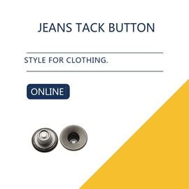 Black Antique Silver Custom Jeans Tack Button Leather Clothing Bulk Trims