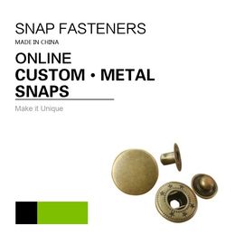 Custom  On Snaps / Metal Color 4 Parts Snap Button Fasteners