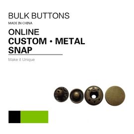 Custom  On Snaps / Metal Color 4 Parts Snap Button Fasteners