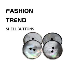 Custom Bulk Shell Buttons 2 - Holes For Classic Natural Black Pearl