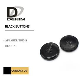 Black Bulk Buttons 4 Hole Polyester Button