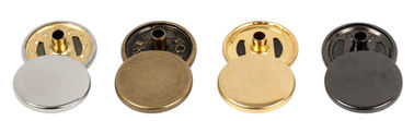 Brass Coat Jacket Metal Matt Nickel Color Snap Buttons Flat Four Parts