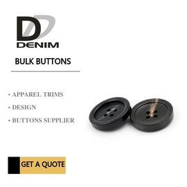 Plastic Resin 4 Hole Plastic Button For Khaki Double - Breasted Trench Coat