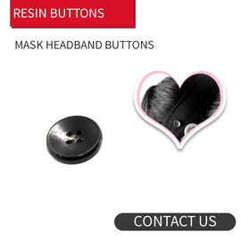 Black Mask Buttons 4holes / 2 holes Resin