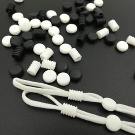 White & Black 9mm Silicone Stopper For Mask Toggles