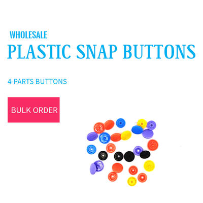 Plastic Snap Buttons 10mm 4 Parts