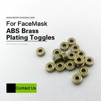 ABS Antique Brass Plating Toggles For Face Mask 3mm*6mm