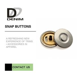 Sliver 26L & 32L 4 Part Clothing Snap Buttons , Promotional Press Stud Buttons Press Buttons