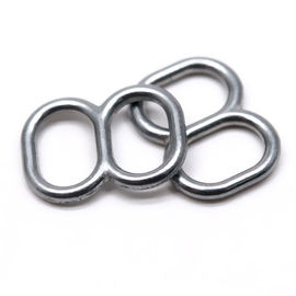 Silver / DTM Bra Strap Adjuster , Metal Bra Strap Hooks Nickel Free